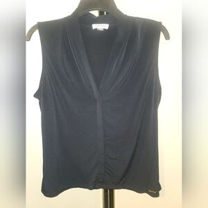 Large Calvin Klein Women's Elegant Navy Blouse
